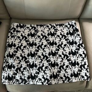 Floral Black and White Skort by Mario Serrani
